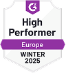 G2 Badges High Performer Europe Winter 2025